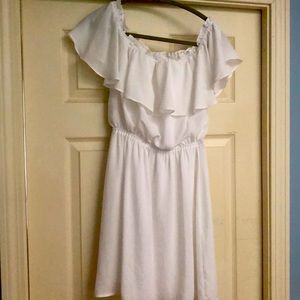 Express White Off Shoulder Dress
